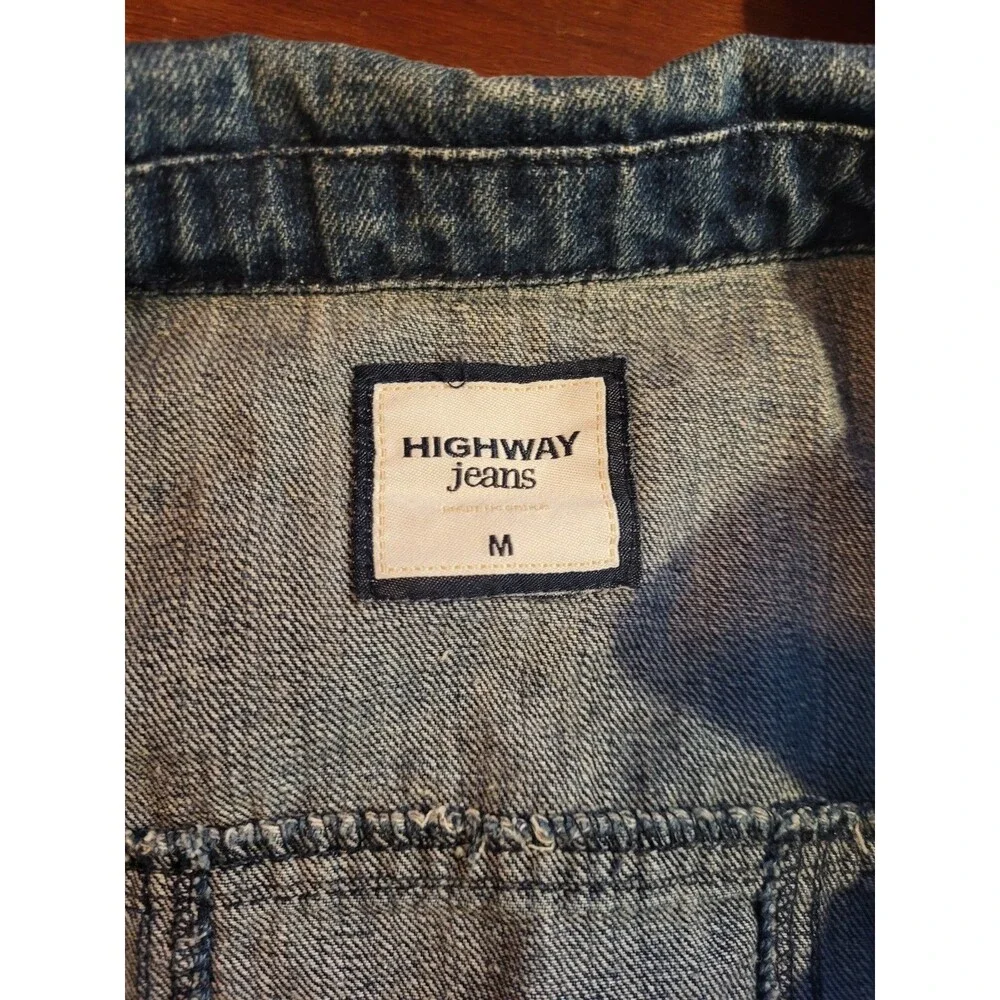 Denim Jacket Highway Jeans Kids Size M Roll Tab Sleeve Pockets